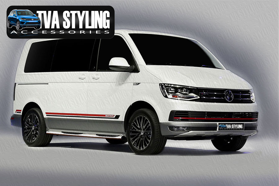 VW T6 TRANSPORTER SIDE BARS SURF PRO OVAL STAINLESS STEEL SWB UK