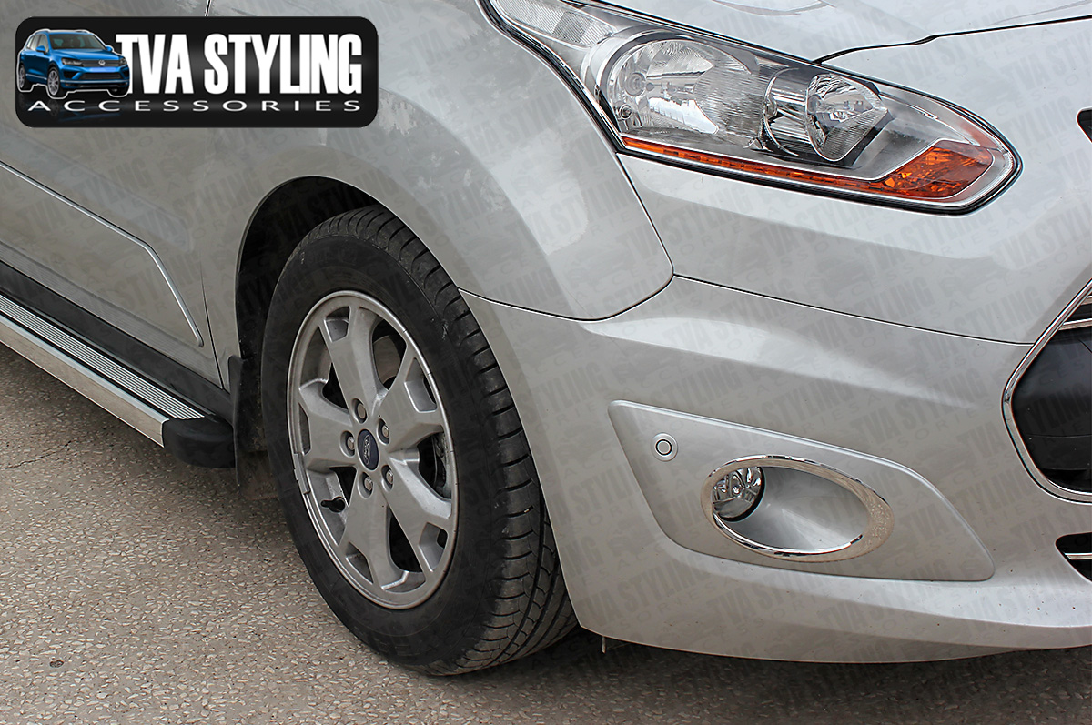 front fog light covers chrome, Ford Connect 2014-on These chrome Ford Connect front fog light covers are an excellent accessory for your van. Buy online at TVA Styling.
